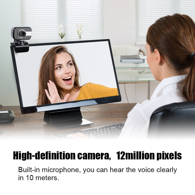Webcam video tích hợp micro dùng cho máy tính laptop/PC chất lượng HD rõ nét | BigBuy360 - bigbuy360.vn