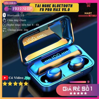 Tai Nghe Bluetooth F9 Pro Max V5.0 Chống Nước Chống Ồn Siêu Bass [BH 1 Đổi 1]