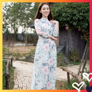Áo dài tơ 4 tà nhẹ nhàng thướt tha