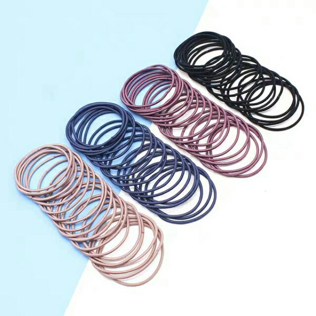 Túi 100 dây thun cột tóc nhiều màu [Hàng mới về]