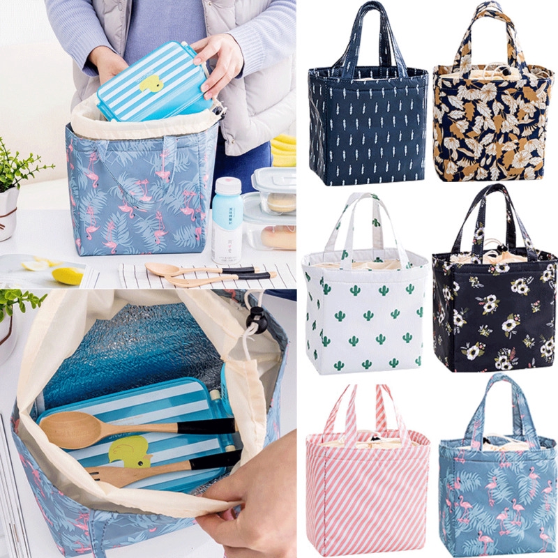 WALFOS Super Nice Convenient For The Picnic Heat Holding Canvas Lunch Bag