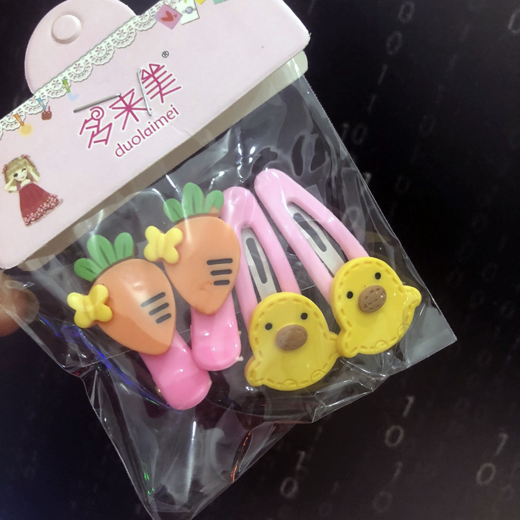 Set 4 kẹp tóc mái cho bé DTonline kep_vitcarrot