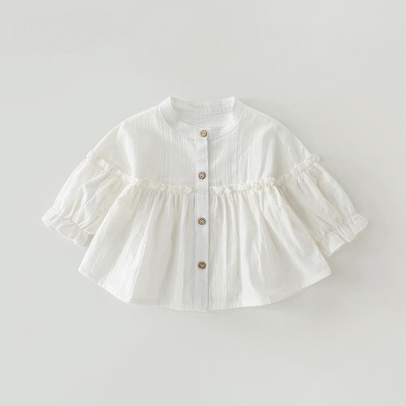 Áo Sơ Mi Tay Dài Phong Cách Hàn Quốc Thời Trang Xuân Thu Cho Bé Gái Hàn Quốc Chính Hãng