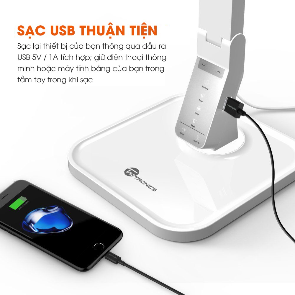 Đèn học chống cận TaoTronics TT-DL02, 14W, 4 chế độ sáng hẹn giờ