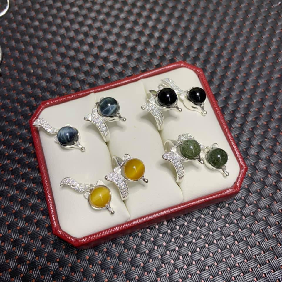 SET HỒ LY BẠC GẮN ĐÁ THEO MỆNH