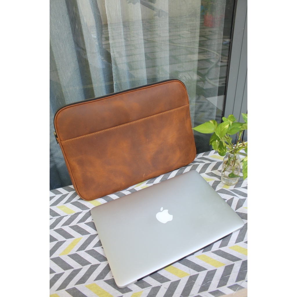 Túi da bò - túi chống sốc laptop - Da bò thật Buffalo Leather BF 111 - Thời Trang Nam