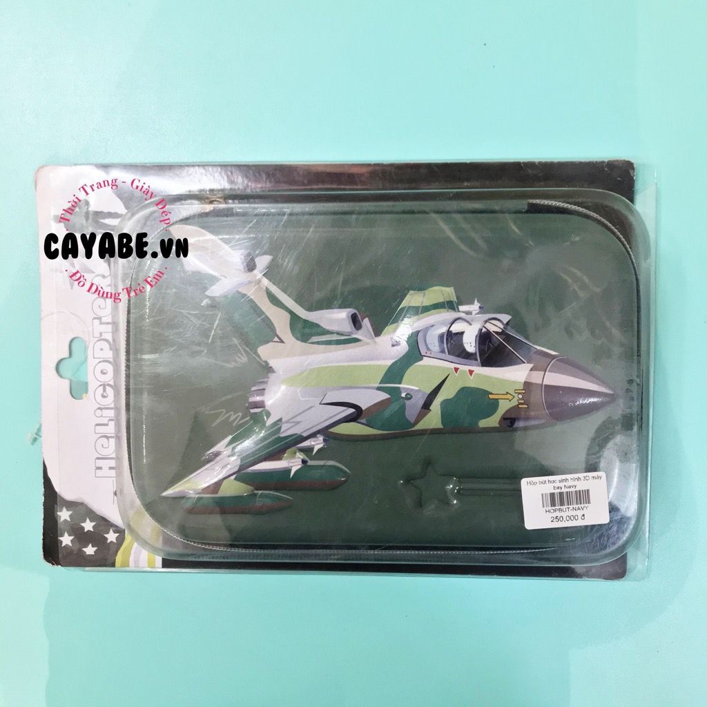 HỘP BÚT HỌC SINH EVA IN HOẠT HÌNH 3D NỔI MÁY BAY XANH (SIZE LỚN)
