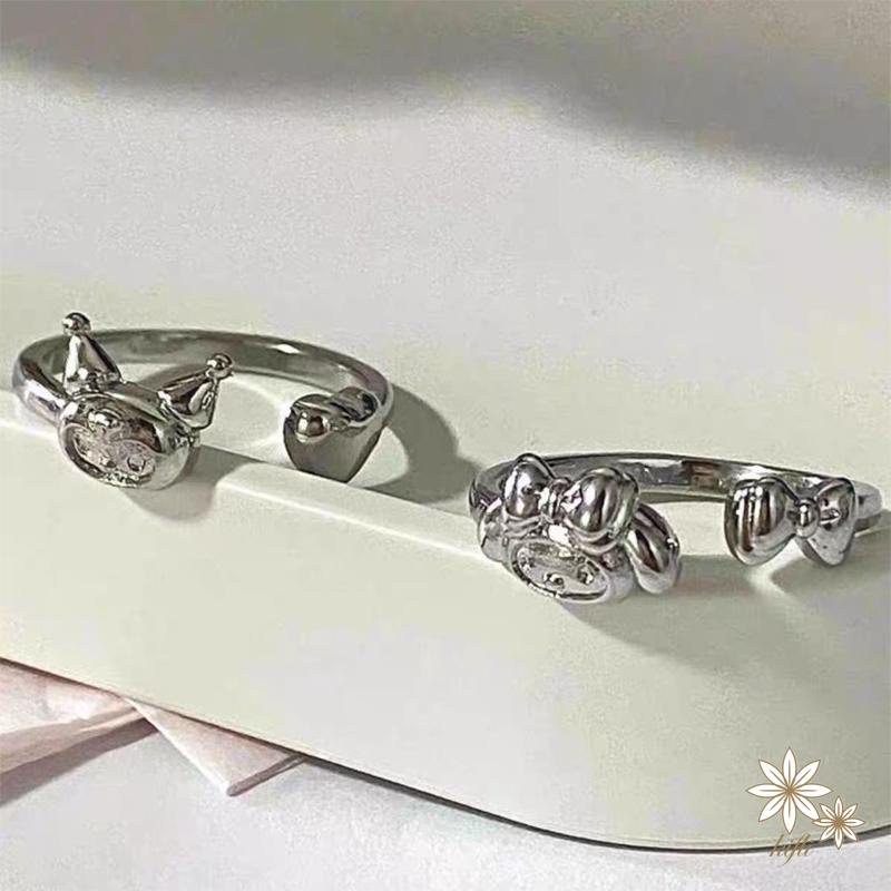 【kifli】SANRIO Nhẫn Mạ Bạc Dễ Thương Thời Trang Dành Cho Nữ