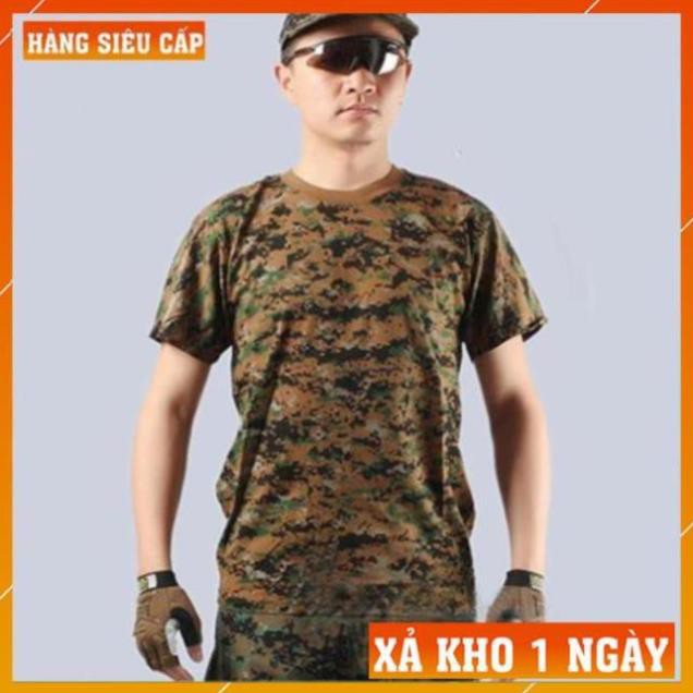 [FreeShip – Xả Kho 1 Ngày] Áo Thun Nam Rằn Ri Lính Mỹ - Áo Phông Nam cotton Quân Đội !