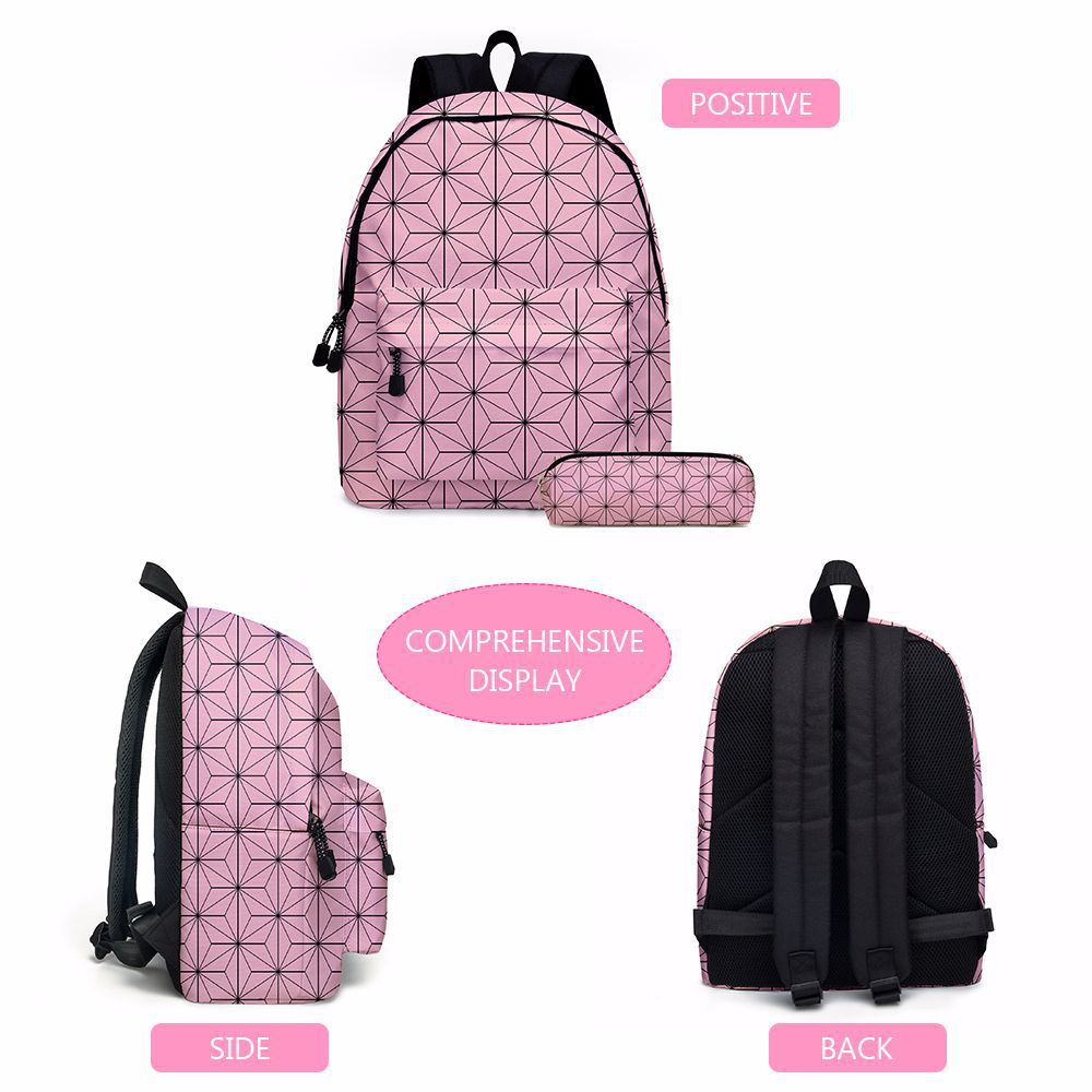 Balo Demon Slayer balo nữ đi học Anime nam Ba Lô Đi Học Cỡ Lớn In Hoạt Hình Nezuko Dễ Thương Cho Bé