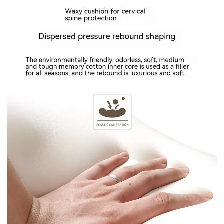 【Ready Stock】 Car Headrest Neck Pillow Memory Foam Seat Cervical Spine Waist Support Four Seasons Lumbar 4jK6