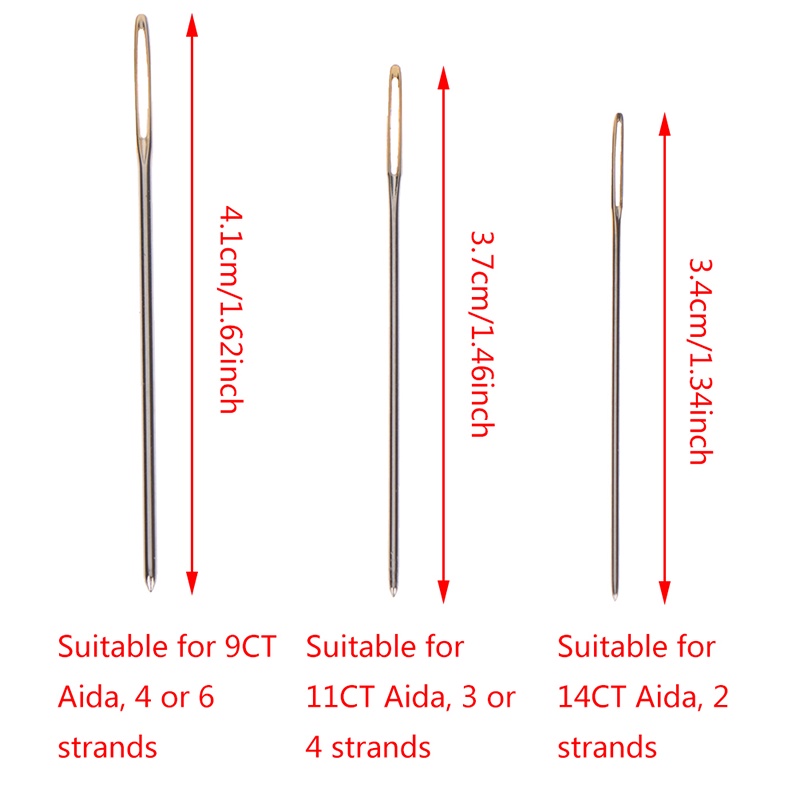 Bộ 30 Kim Khâu Chữ Thập Màu Vàng