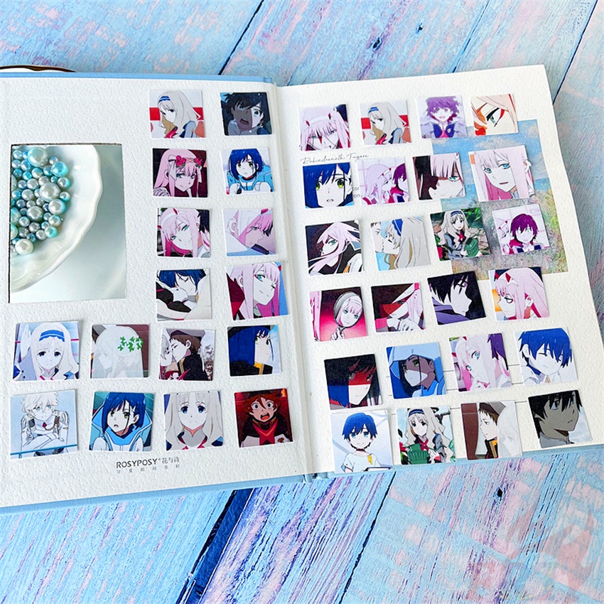 ★★★ DARLING in the FRANXX Q-6 Mini Diary Manual Stickers ★★★  50Pcs/Set DIY Fashion Album Decor Decals Stickers
