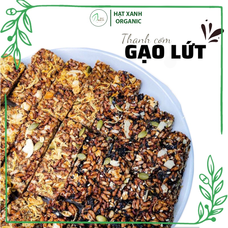 Thanh Gạo Lứt Hạt Dinh Dưỡng Granola Mix Chà Bông, Rong Biển Ăn kiêng giảm cân hộp nougat 250g