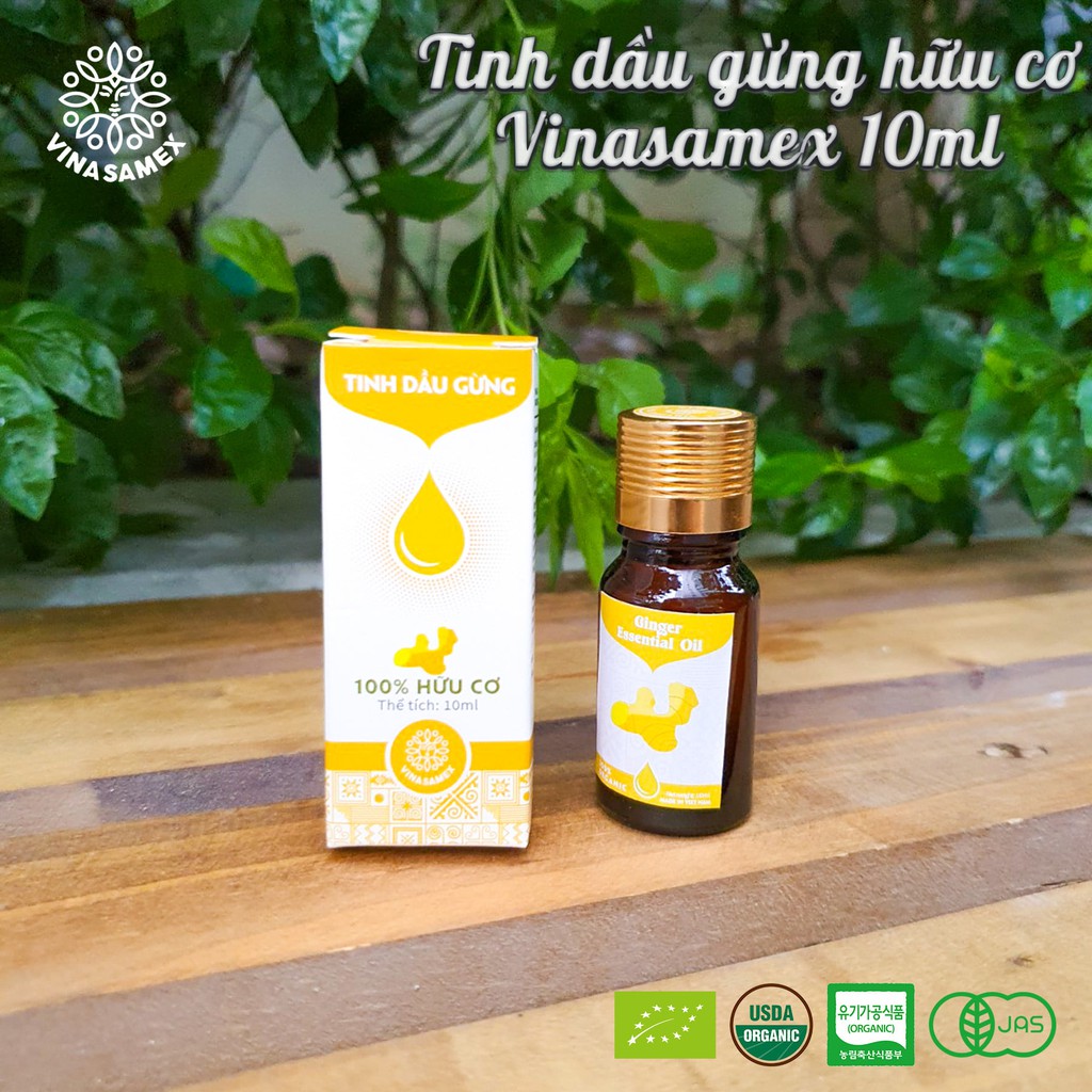 Tinh dầu gừng hữu cơ 10ml Vinasamex Ginger Essential Oil