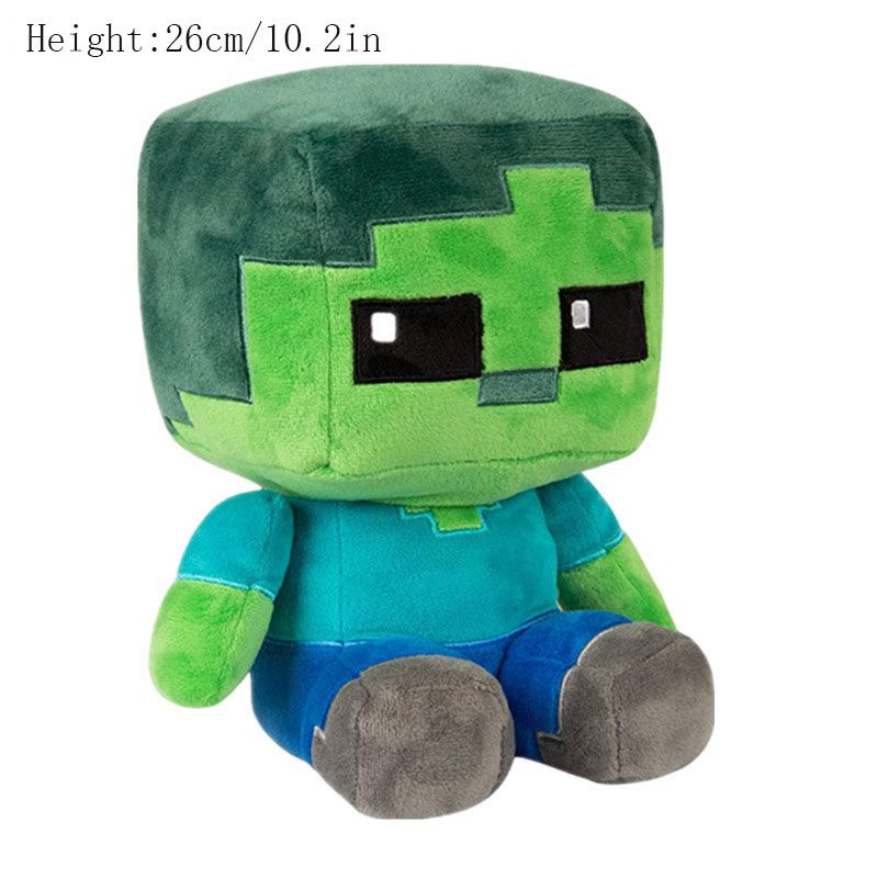 Đồ chơi nhồi bông hình nhân vật Creeper Enderman heo gấu pixel trong Minecraft cho trẻ em