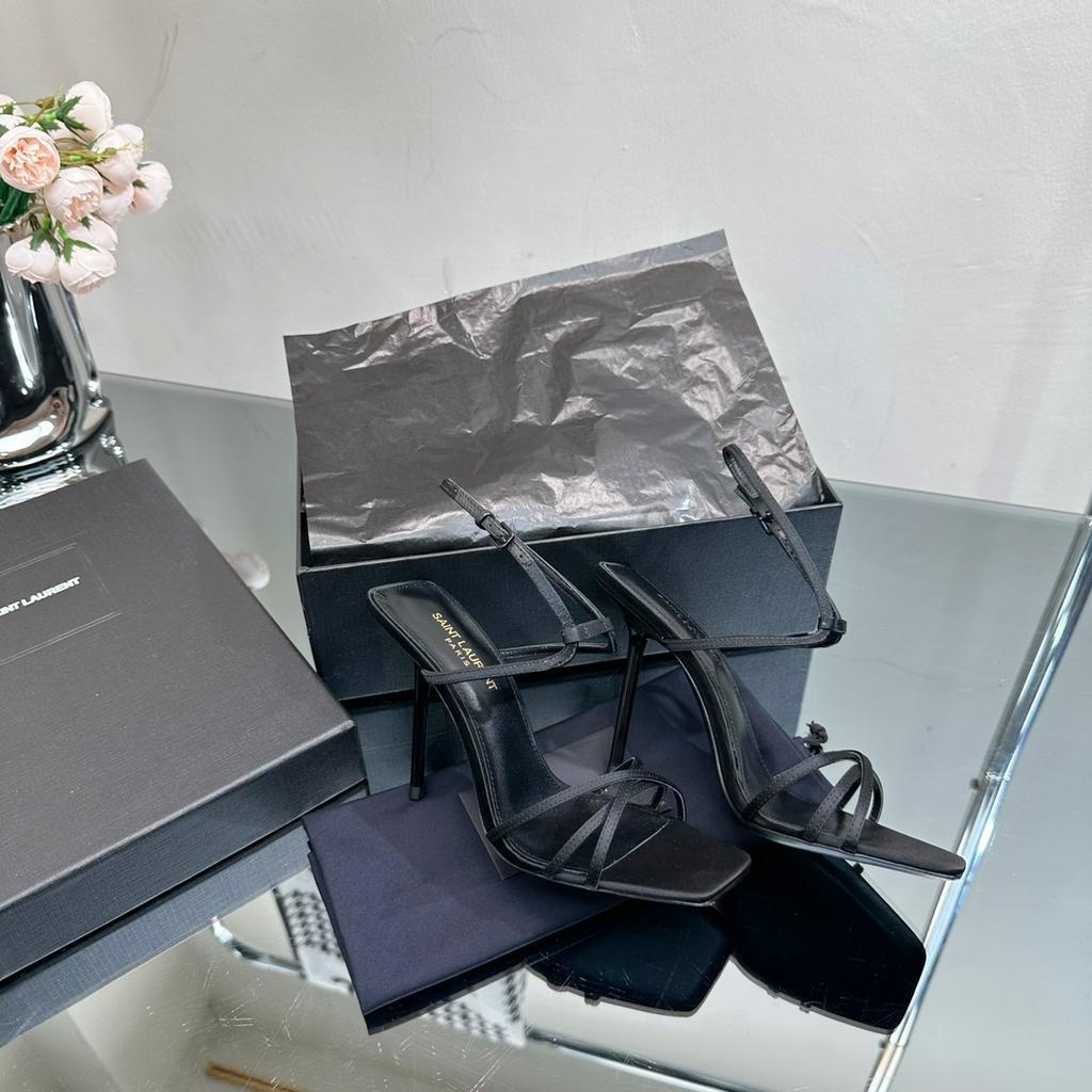Giày cao gót da thật thời trang cao cấp Saint Laurent phong cách trẻ trung, thời thượng