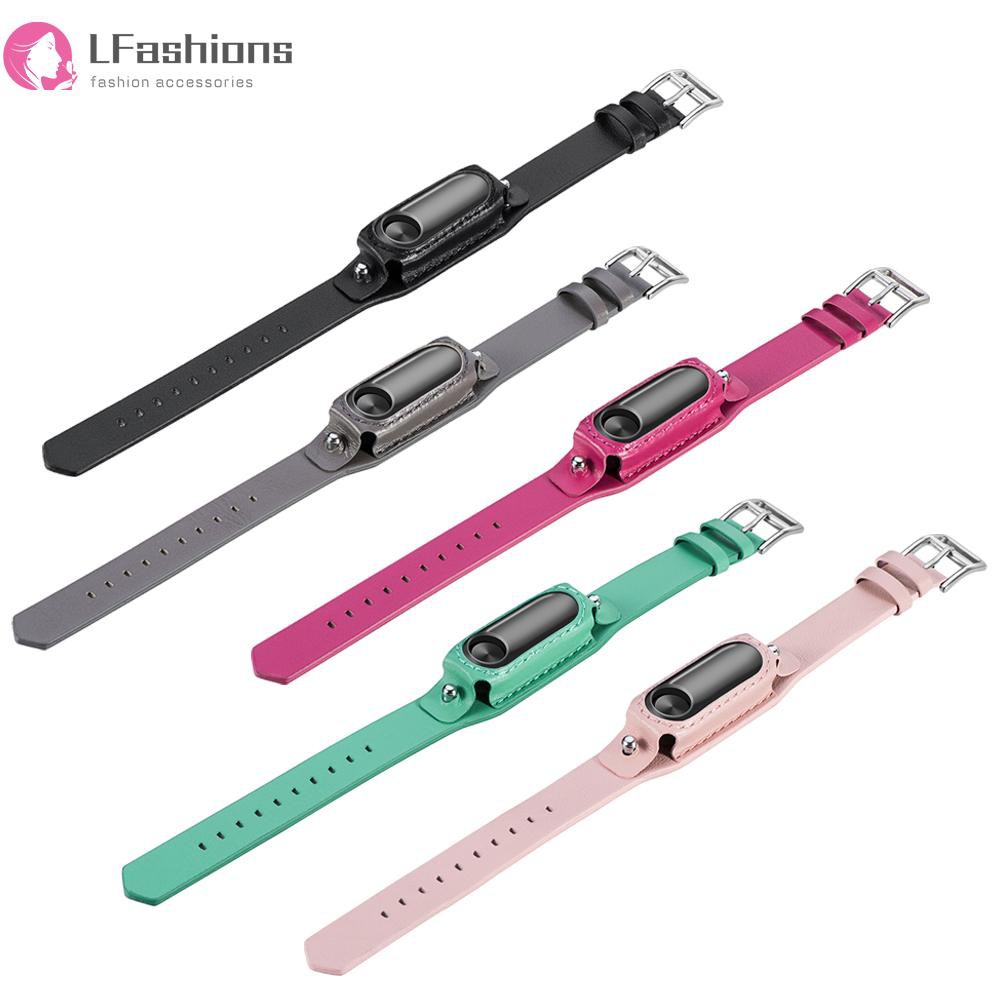 Dây Đeo Da Thay Thế Có Khóa Kim Loại Cho Đồng Hồ Thông Minh Miband 2