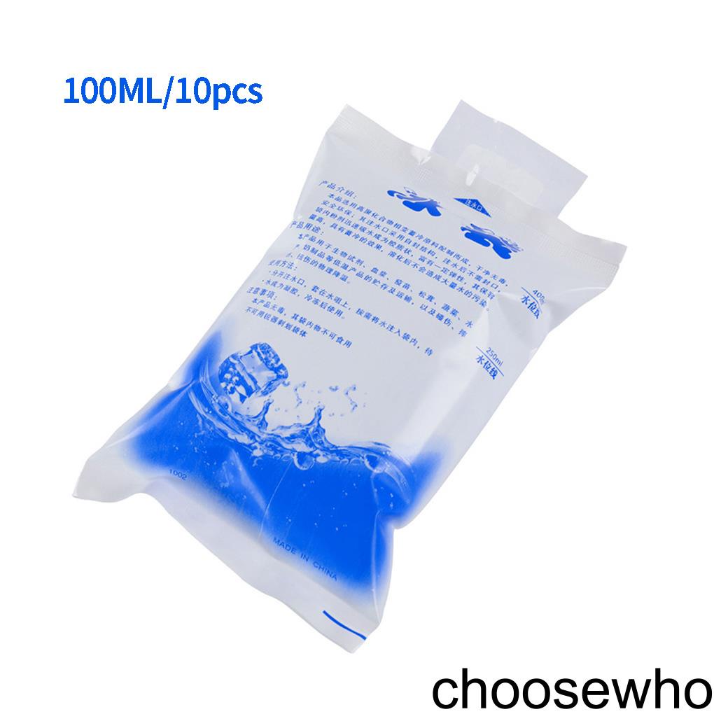 Set 10 túi đá lạnh khô giữ nhiệt thực phẩm có thể tái sử dụng nhiều kích thước tùy chọn đa năng tiện dụng