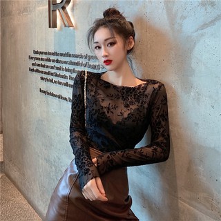 Áo Lưới Xuyên Thấu Thêu Hoa Hồng Thời Trang Dành Cho Nữ