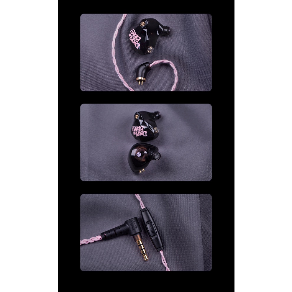 Tai Nghe Nhét Tai Whizzer OS1 Giắc Cắm 3.5mm 5N OFC OS1 pro Có Nam Châm Màu Hồng