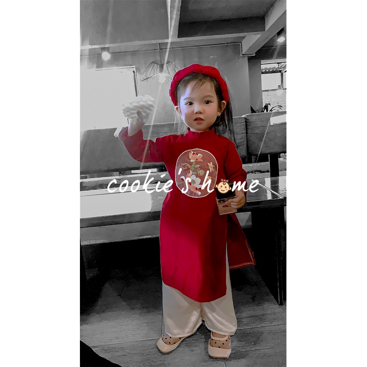 [Set 4 món]Áo dài cách tân cho bé gái  hàng thiết kế phù hợp mặc Tết, chụp ảnh studio