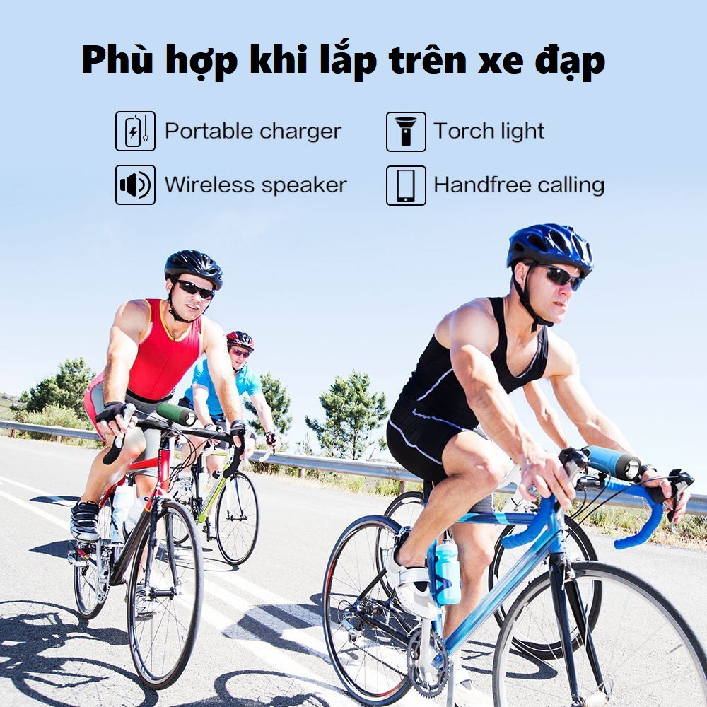 Loa Bluetooth Zealot S1 kiêm đèn pin chiếu sáng phù hợp lắp đặt cho xe đạp