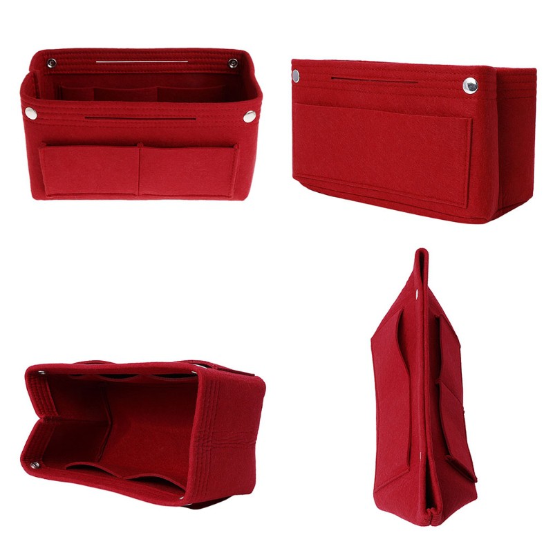 Ngăn đựng mỹ phẩm chèn túi xách đa năng bằng vải nỉ