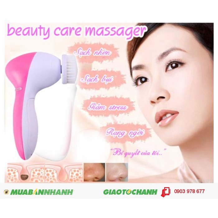 [HCM]Máy rửa mặt dùng cho spa Máy rửa mặt massage 5 trong 1 beauty care massager may massage mat. HOT SALE 50%
