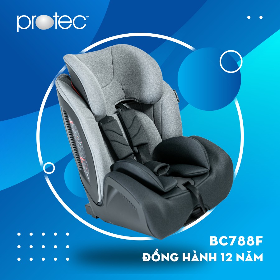 Ghế ngồi ô tô trẻ em PROTEC BC788F, an toàn dành cho bé từ 9 tháng đến 12 tuổi