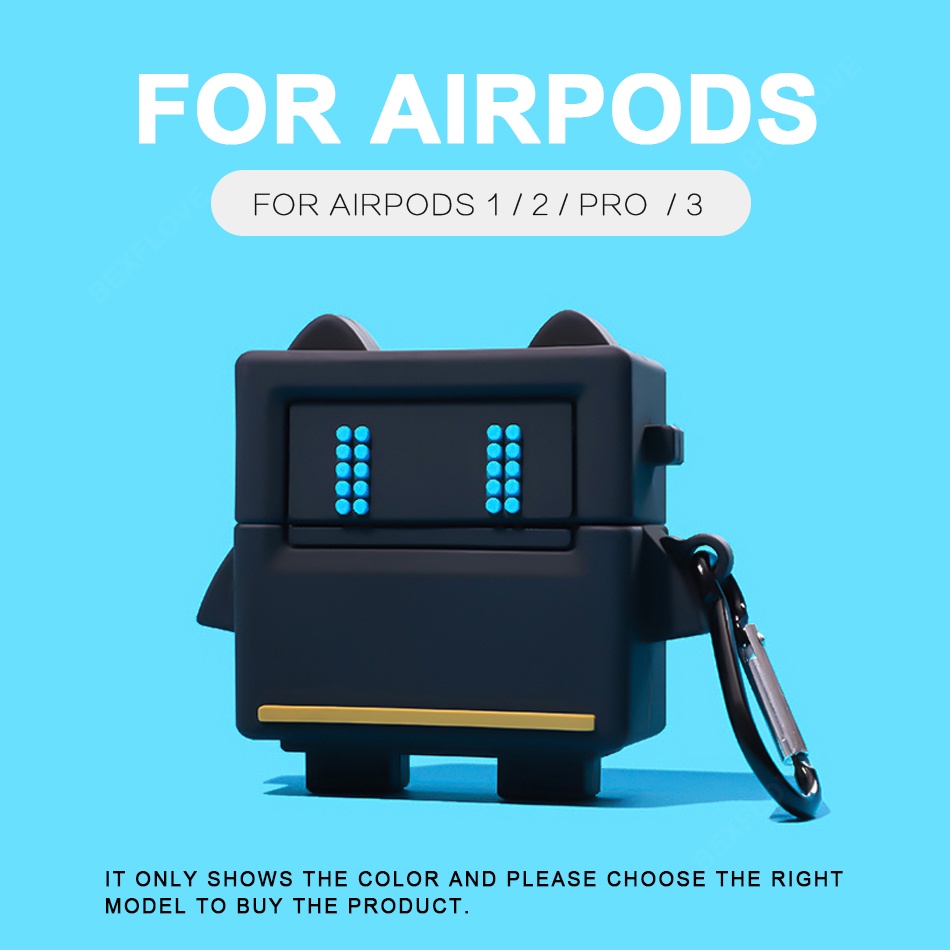 Vỏ Bảo Vệ Hộp Sạc Tai Nghe Airpods 2 3 Pro 3 2 1 Bằng Silicon Họa Tiết Hoạt Hình Dễ Thương