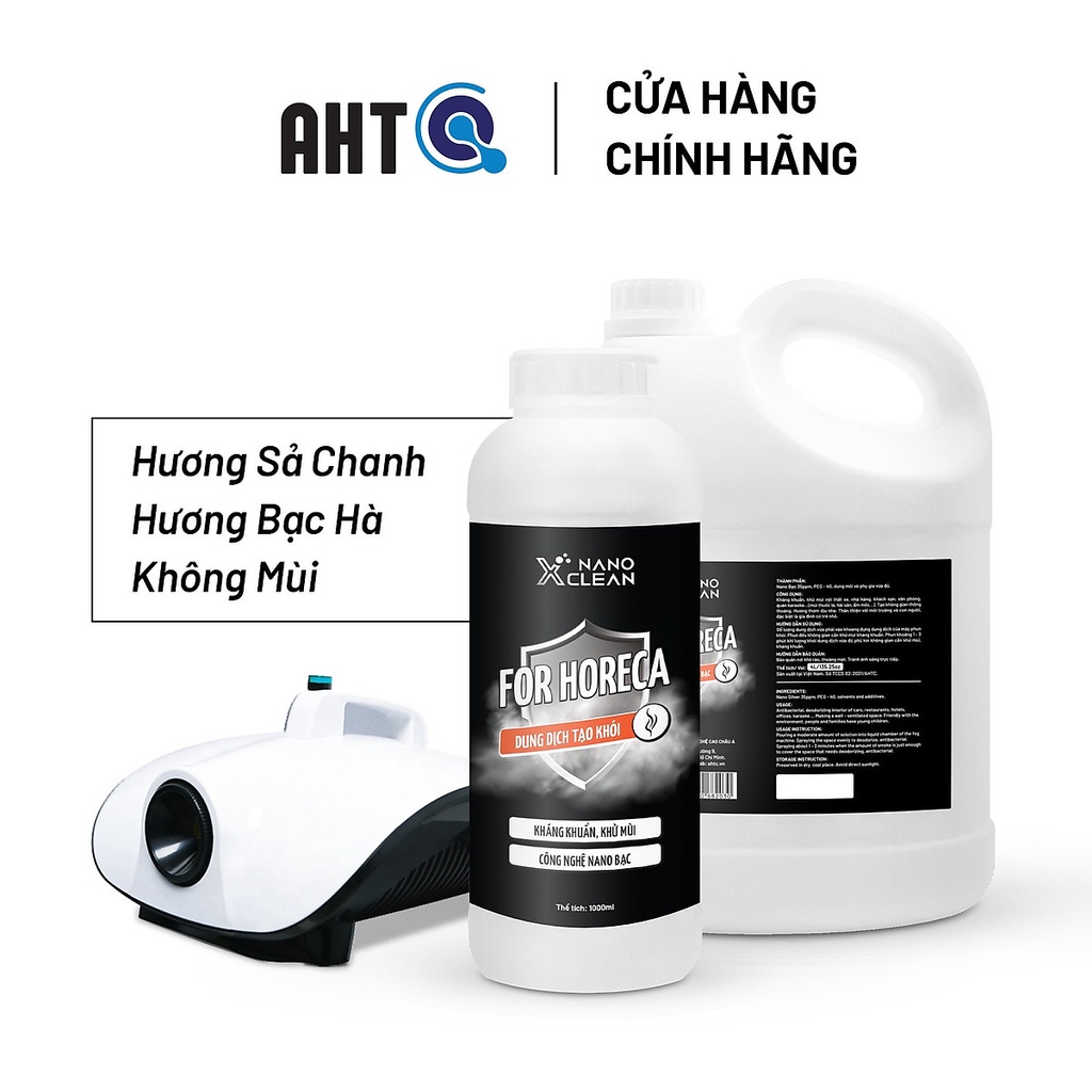 Dung dịch tạo khói, phun khói Nano Xclean For Horeca - khử Mùi ô tô, nhà hàng, bếp, khách sạn, phòng kín (combo 5L&1L)