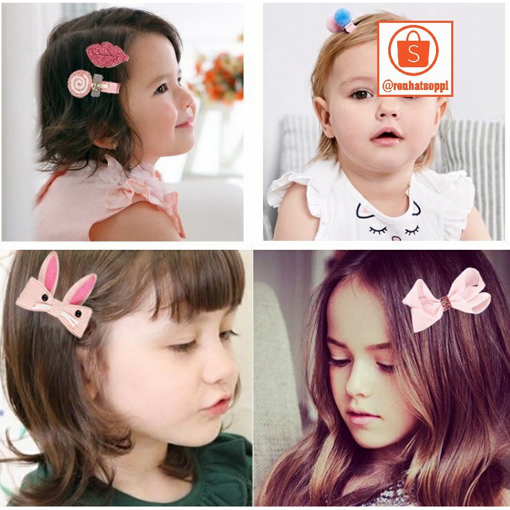 Chun buộc tóc cho bé gái kiểu Hàn Quốc gồm 18 món, phụ kiện nơ kẹp tóc trẻ em
