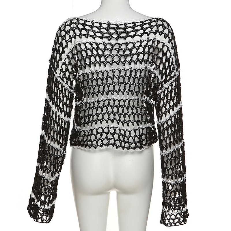 Áo Sweater Dệt Kim Tay Dài Dáng Rộng Kiểu Đường Phố Thời Trang Cho Nữ