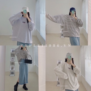 Áo sweater kẻ sọc kiểu Hàn Quốc