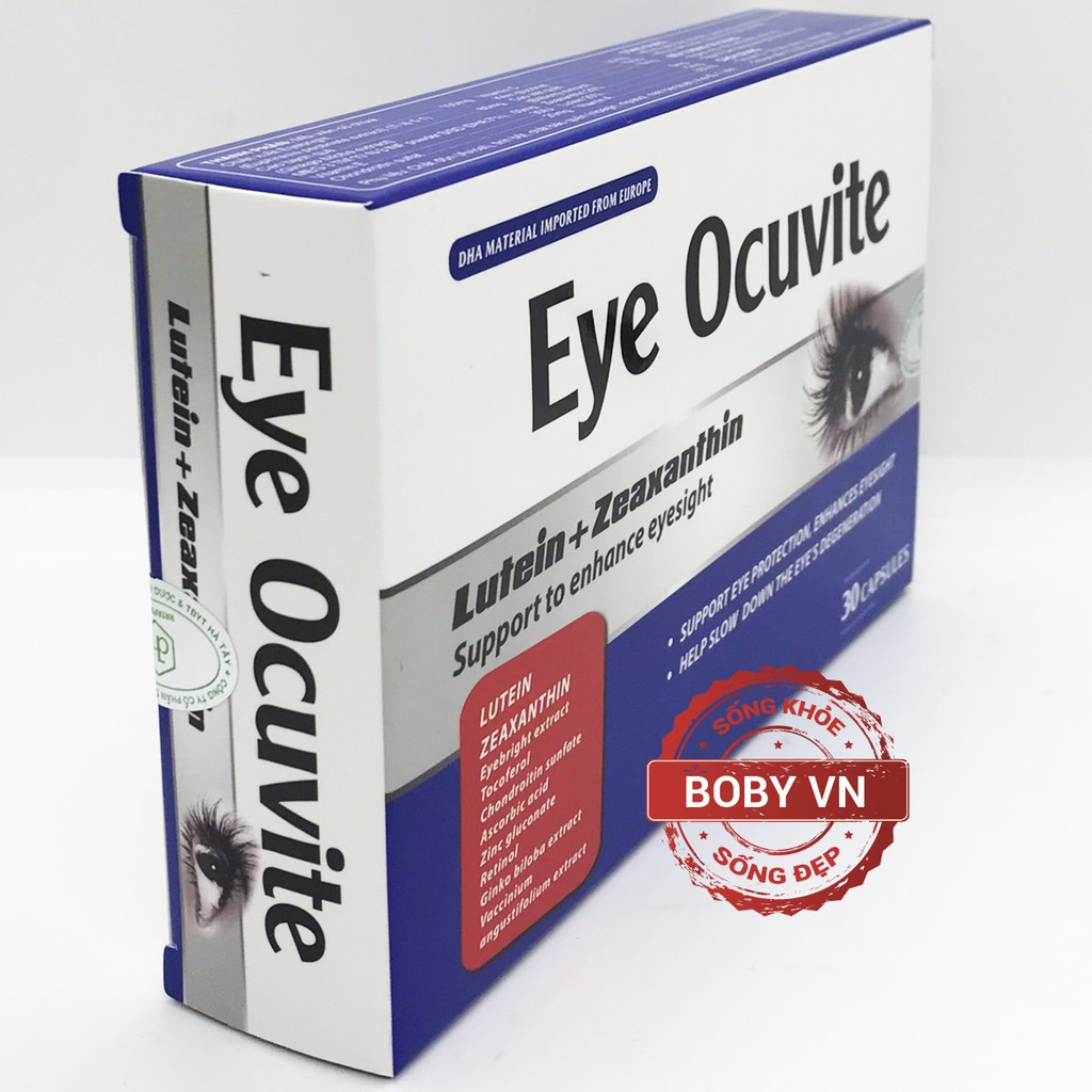 Viên sáng mắt Eye Ocuvite tăng cường thị lực và bảo vệ mắt (Hộp 30 viên)