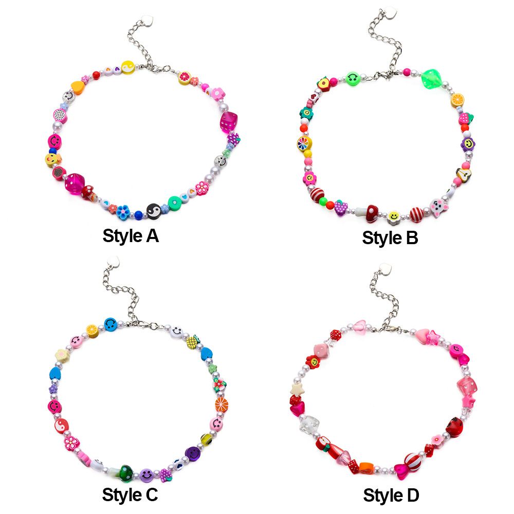 Vòng cổ choker đính hạt ngọc trai nhiều màu sắc độc đáo phong cách Bohemian thời trang cho nữ