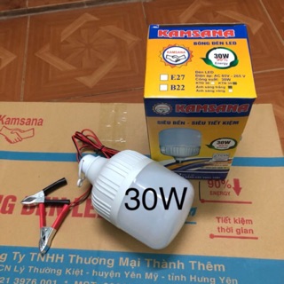 Combo 10 bóng led 30w kẹp bình ắc quy.