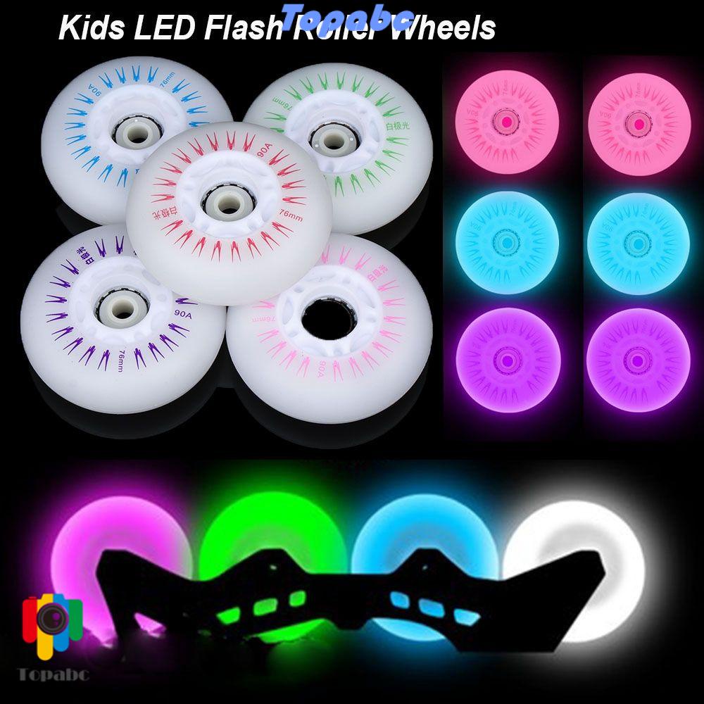 Bộ 4 Bánh Xe Đèn LED 90A 60mm 62mm 70mm 68mm 64mm 80mm 76mm 72mm Chuyên Dụng Cho Ván Trượt