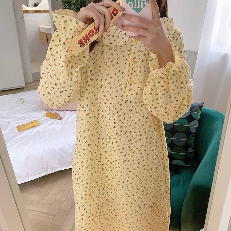 ORDER giá gốc VÁY XUÔNG XÔ MUSLIN HOA NHÍ 3 MÀU QCCC rẻ nhất shopee