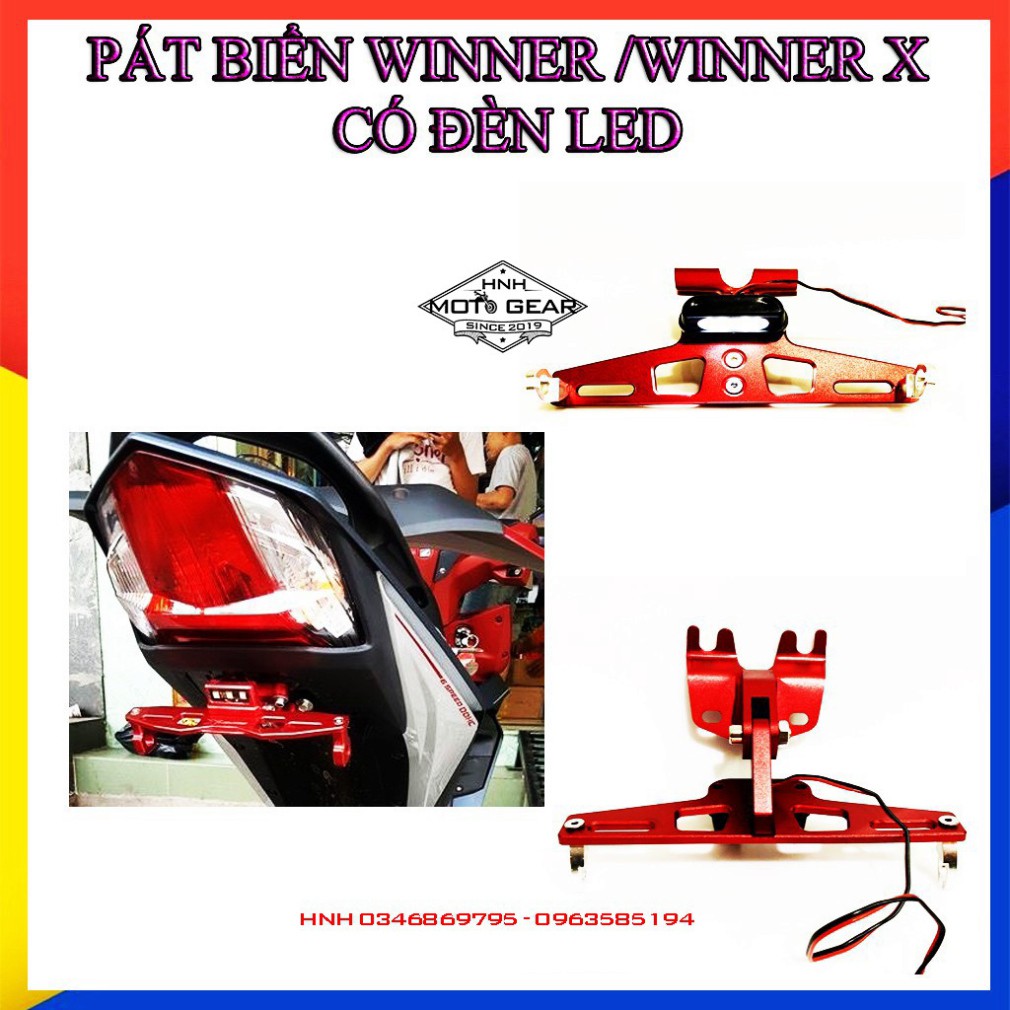 Pát Biển Số Cho Winner / Winner X Có Đèn Led X1R Chính Hãng