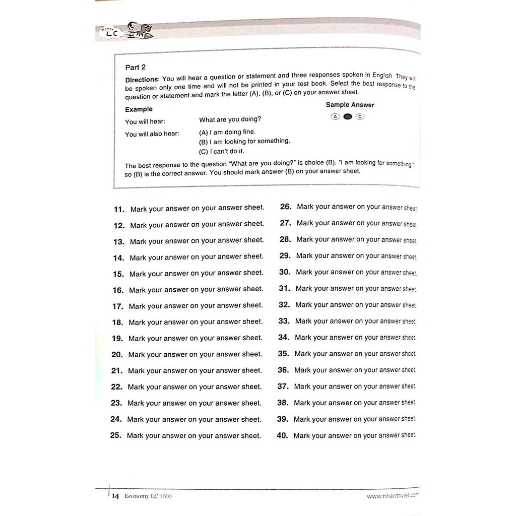 Sách-Economy TOEIC LC1000 Vol 2 (Kèm CD)