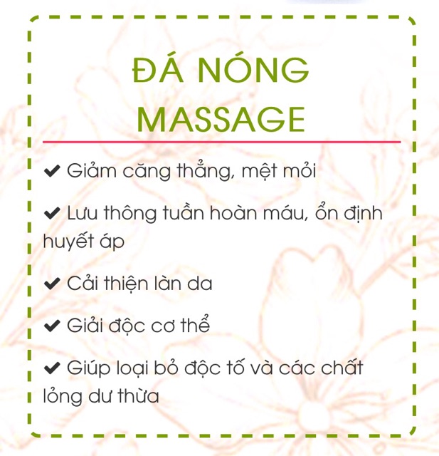 Đá nóng Massage hình chữ nhật 12x8cm