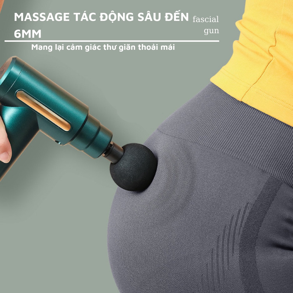 Máy Massage Cầm tay Mini Đấm Lưng Mát Xa Trị Liệu Cổ Vai Váy 4 Đầu 6 Cấp Chế Độ