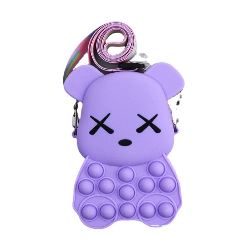 Túi popit có dây đeo hình gấu dễ thương cho bé
