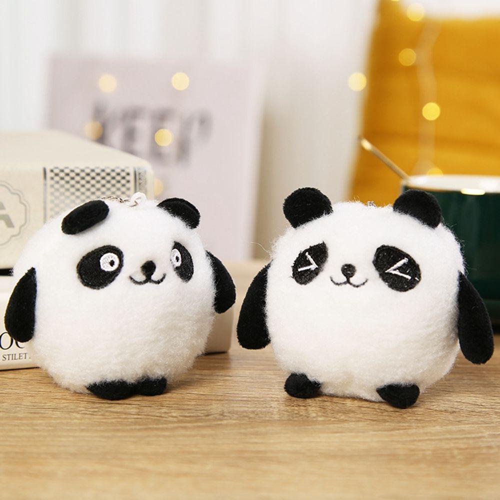 LANFY Móc Khóa Gấu Trúc Nhồi Bông Dễ Thương