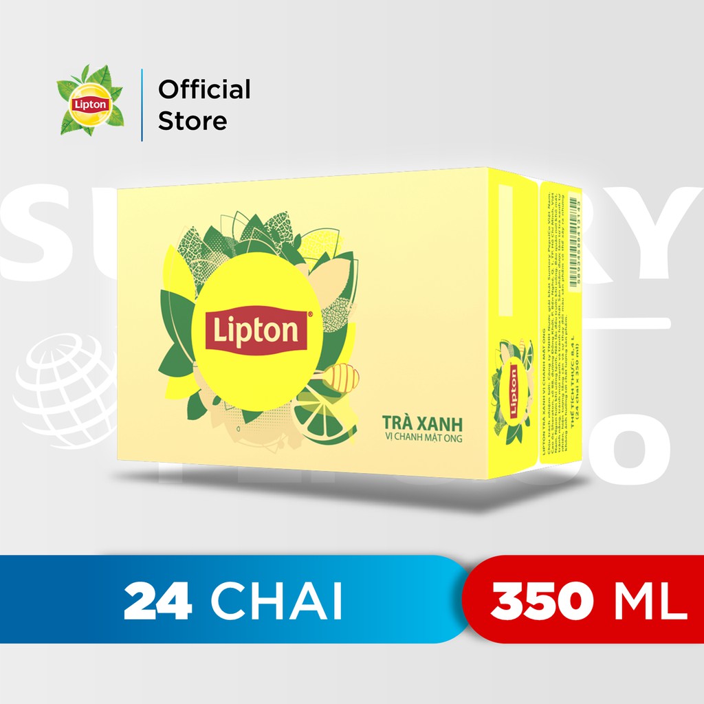 Thùng 24 Chai Trà Lipton trà xanh Vị Chanh Và Mật Ong (350ml/Chai)