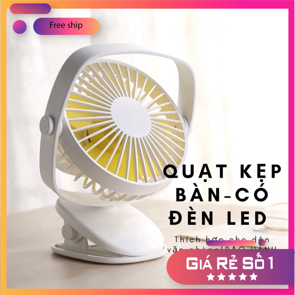 [FRESHIP] Quạt Mini - Quạt Kẹp Bàn Thích hợp cho dân Văn Phòng, Xoay 360 độ, Kẹp chắc chắn – Siêu Mát