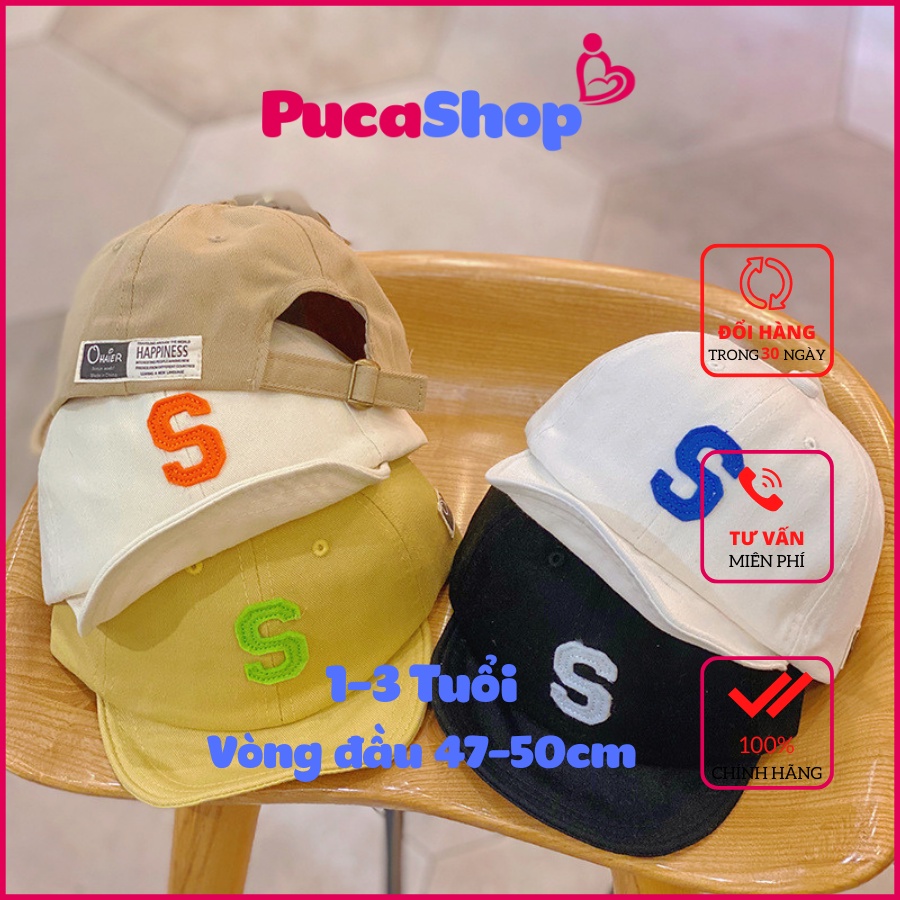 Mũ nón lưỡi trai bê rê cho bé trai bé gái xinh 1-3 Tuổi kiểu trẻ em Hàn Quốc dễ thương PUCASHOP