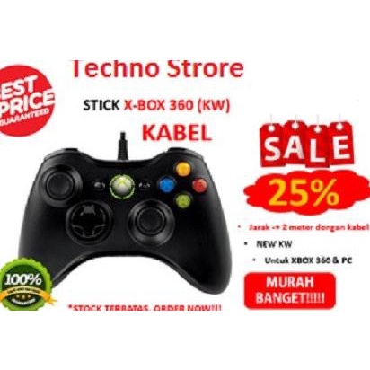 ̄☌ Tay Cầm Chơi Game Có Dây Cho Xbox 360 Stick - Xbox360 Đen ★ Hộp Đựng Khăn Giấy Ướt Tiện Dụng